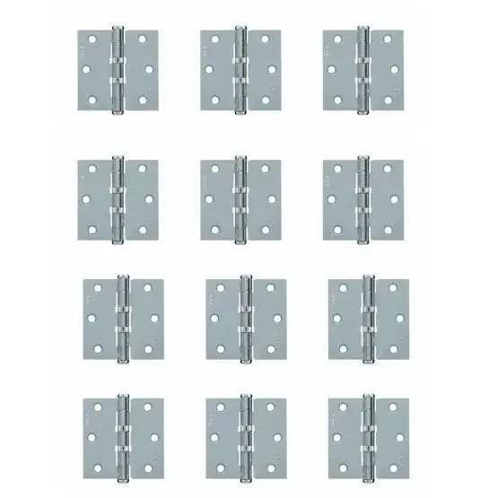 Populair AXA kogellagerscharnier 76×76 verzinkt rechte hoeken promopack 10+2 gratis