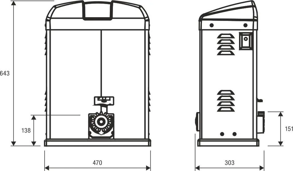 Beperkte Voorraad Schuifpoortmotor BISON35 OTI 400V
