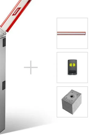 Beste Prijs Slagboominstallatie Kit LADY4.I RVS met veiligheidslus, uitrijlus en PAL GSM module