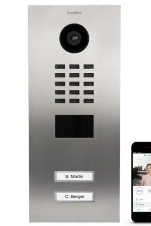 Koop Vandaag DoorBird IP videofoonset D2102V RVS, 2 drukknoppen