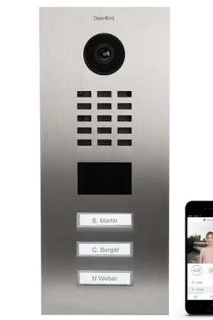 Uitverkoop DoorBird IP videofoonset D2103V RVS, 3 drukknoppen