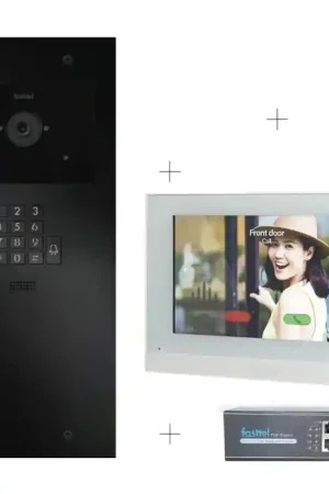 Nieuw Video intercomset IP Large Fasttel, 1 knop, codepaneel met binnenpost