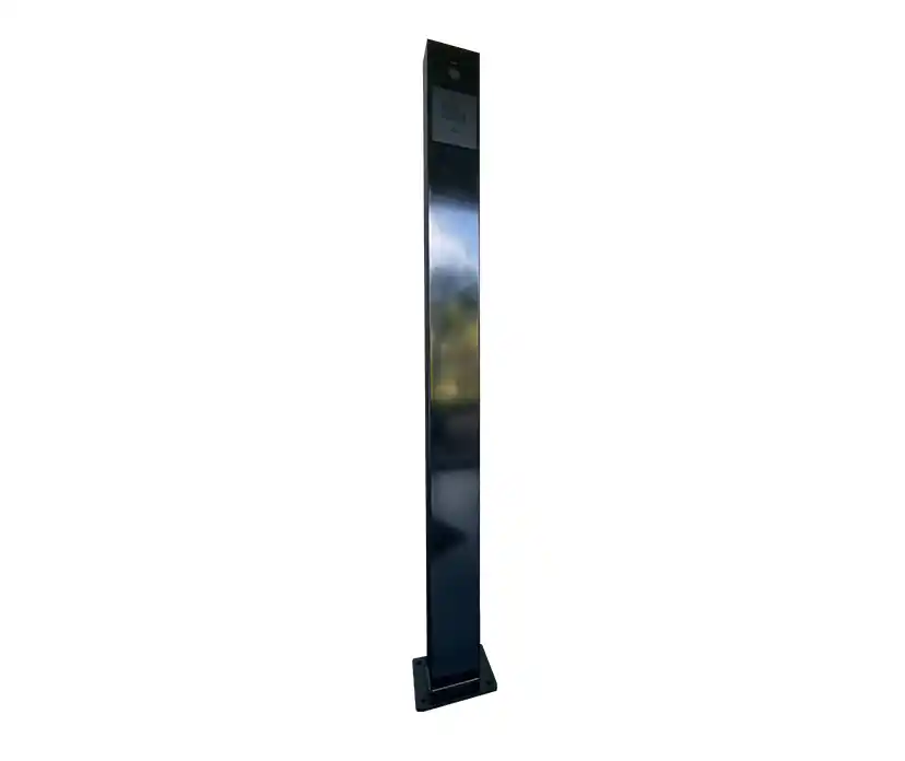 Aanmeldzuil Fasttel RAL9005 1700x140x80 mm Meest Verkocht