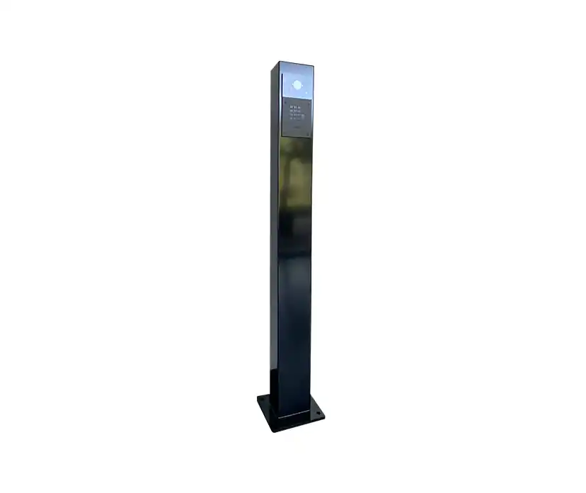 Aanmeldzuil Fasttel RAL9005 1300x140x80 mm Must-Have