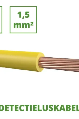 Beperkte Voorraad Detectieluskabel geel 150 mtr. met soepele kern 1,5 mm²
