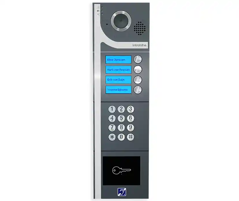 Video intercom GSM DINA 4 beldrukkers, codepaneel, incl. 4G-IP module Aanbieding
