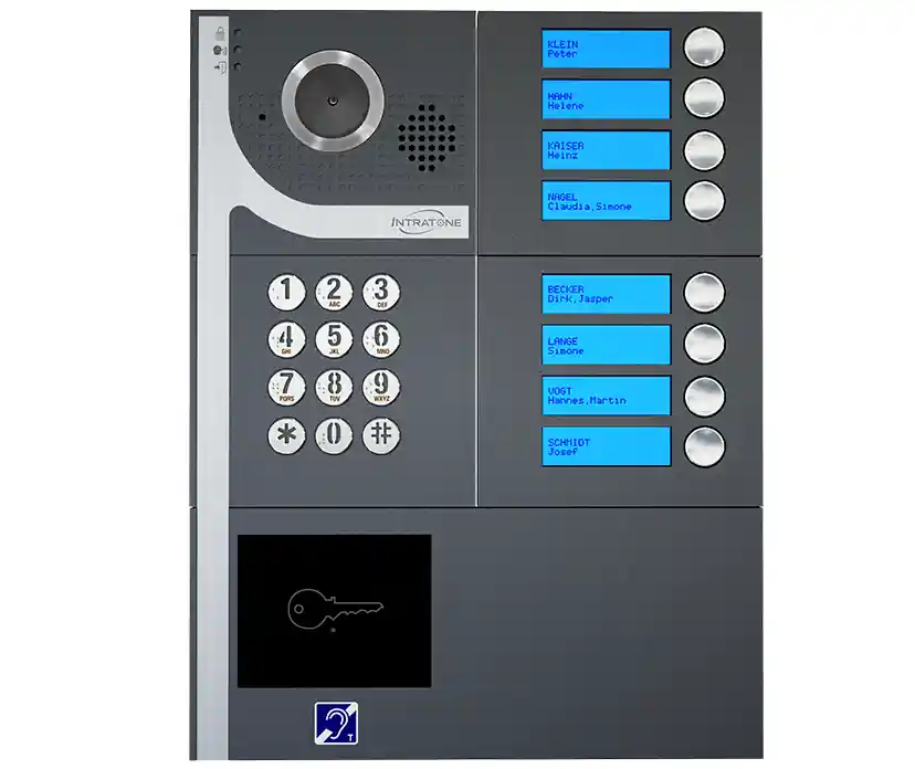 Video intercom GSM DINA 8 beldrukkers, codepaneel, incl. 4G-IP module Snelle Levering