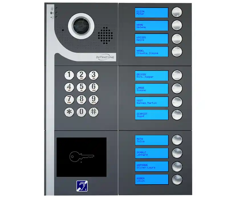 Alleen Vandaag Video intercom GSM DINA 12 beldrukkers, codepaneel, incl. 4G-IP module