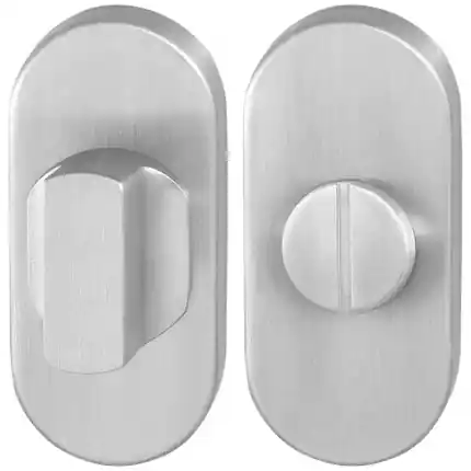 Toiletgarnituur 70x32mm stift 5mm RVS geborsteld grote knop ovaal Beste Prijs
