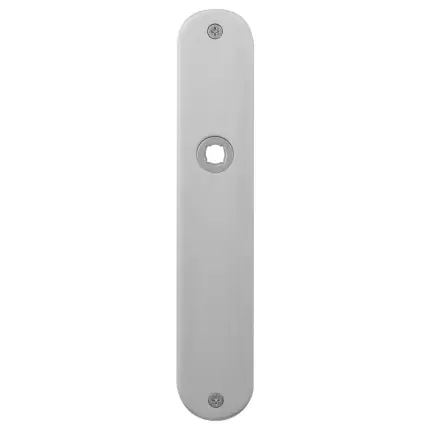 Voordeelprijs Plaatschild WC57/5 normale knop afgerond RVS geborsteld 220x40x2mm