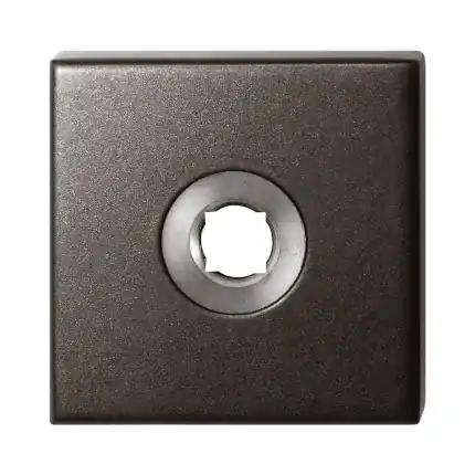 Snelle Levering Rozet R 50x50x8 mm Dark blend rechtsdraaiend