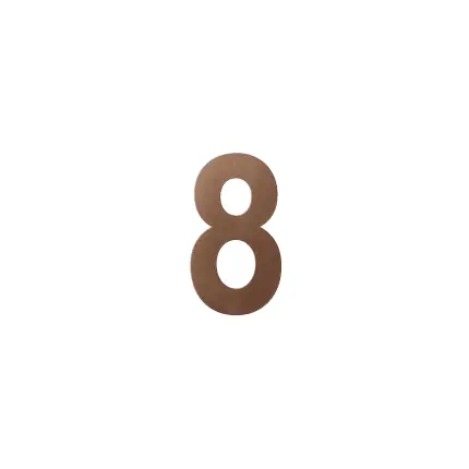 Betaalbaar GPF Bronze blend huisnummer 8, 150 mm
