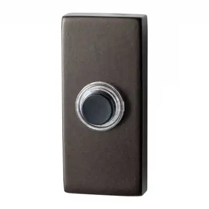 Lage Prijs Deurbel Dark blend rechthoekig 70x32x10 mm zwarte button