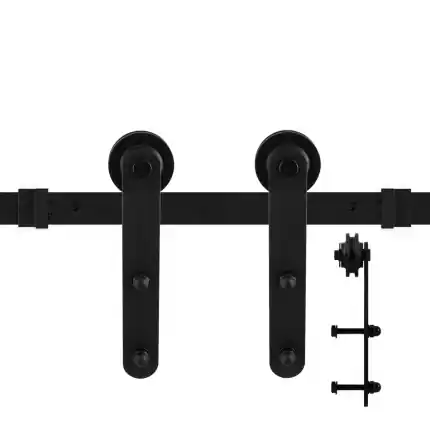 Korting schuifdeursysteem Varsi zwart 300 cm (2 x 150 cm schuifdeurrail)