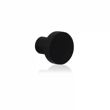 Seizoensaanbieding Meubelknop Rond plat 30x28mm Zwart
