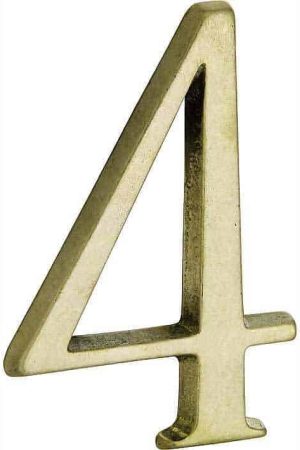 Huisnummer Roman 120mm-4 messing titaan Voordeelprijs