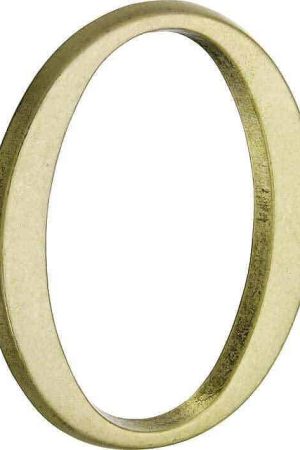 Huisnummer Roman 120mm-0 messing titaan Meest Verkocht