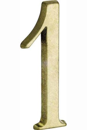Bestseller Huisnummer Roman 120mm-1 messing titaan