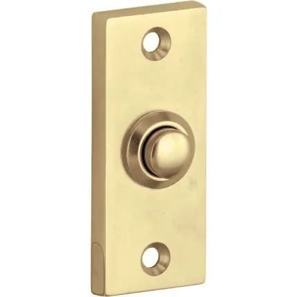 Veilige Betaling Beldrukker Elegant rechthoek messing titaan