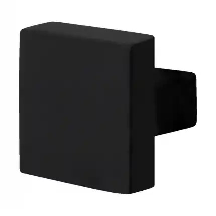 Zwart vierkante knop 60x60x16mm vast inclusief metaalschroef M10 Gratis Retour