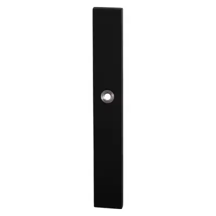 Langschild XL WC55/8 grote knop rechthoekig zwart Premium