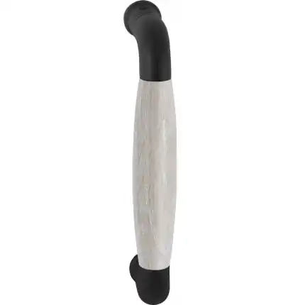 Deurgreep ton model Ika 207mm zwart gebogen nekje met eiken whitewash Speciale Aanbieding
