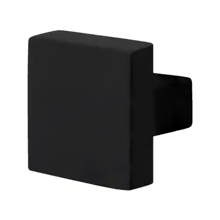 S2 knop Vierkante knop 53x53x16 mm vast inclusief knopvastzetter Zwart Gecertificeerd