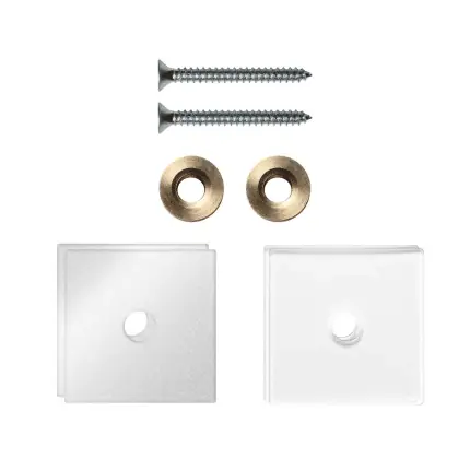 enkele greep bevest.set wit op hout blinde montage 32x32x2mm Populair