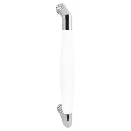 Veilige Betaling Deurgreep ton model Ika 130mm RVS gepolijst met wit haaks