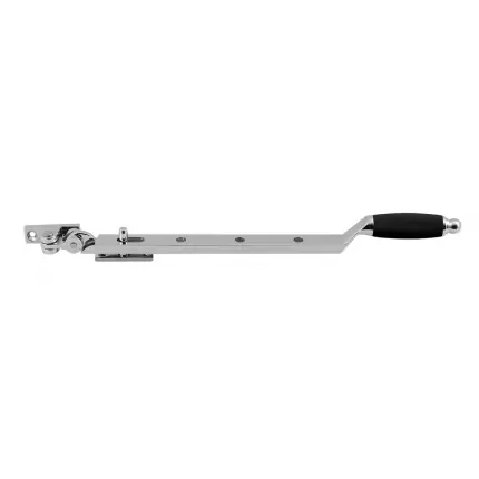 RVS gepolijst/ zwart Ika raamuitzetter met ronde eindknop 320 mm Gratis Retour