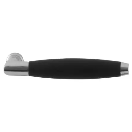 Ika XL deurkruk RVS gepolijst/ zwart trapezium haaks eindknop Weekendaanbieding