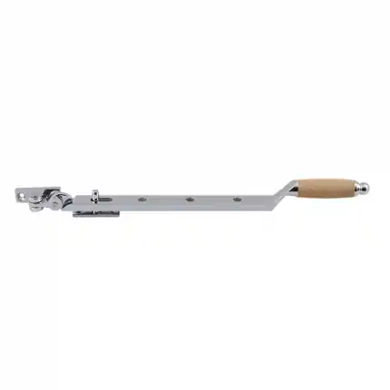 RVS gepolijst/beuken Ika raamuitzetter met ronde eindknop 320mm Nieuw