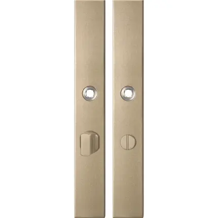 Nieuw GPF1175.A4 langschild rechthoekig WC63/8 grote knop Champagne blend