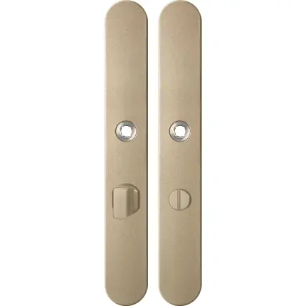 GPF1170.A4 langschild afgerond WC63/8 grote knop Champagne blend Populair