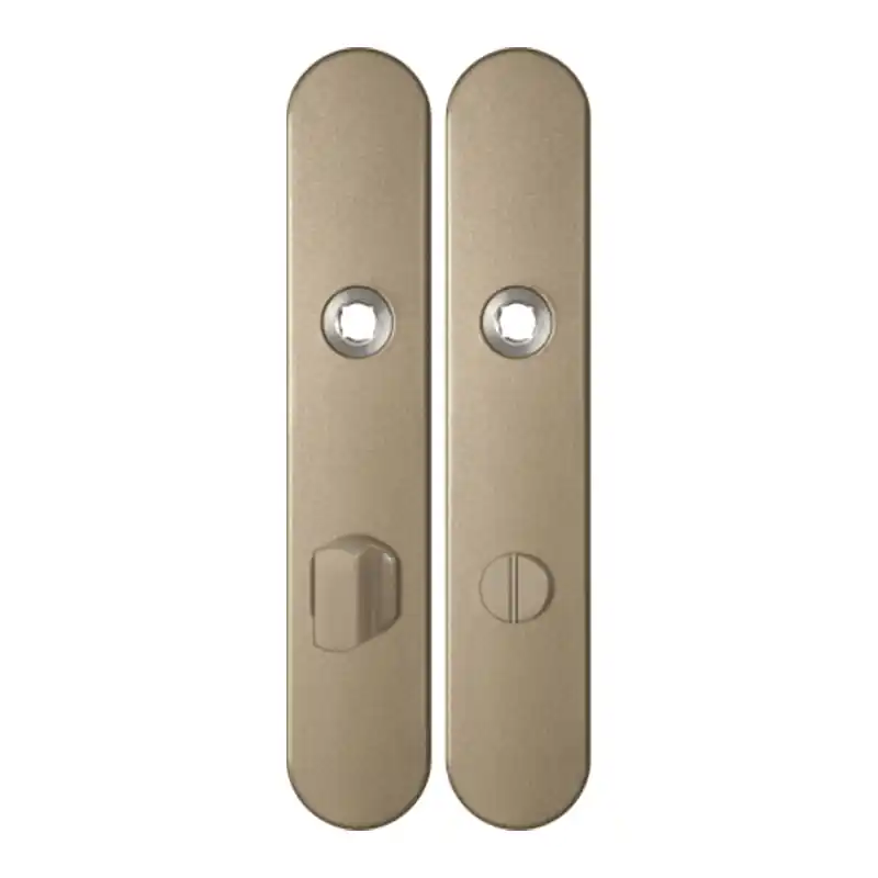 Laatste Versie GPF1120.A4 langschild afgerond WC72/8 grote knop Champagne blend