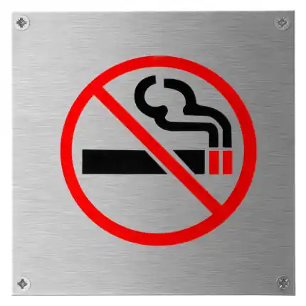 Fabrieksprijs RVS pictogram ‘Rookverbod’ vierkant