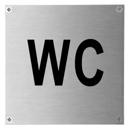 Toiletbordje RVS ‘WC’ vierkant Favoriet