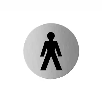 Pictogram ‘Herentoilet’ RVS rond Betaalbaar