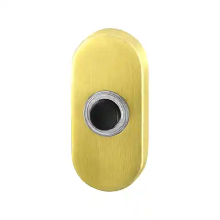 Uitverkoop Eka deurkruk Deurbel PVD mat messing ovaal 70x32x10 mm