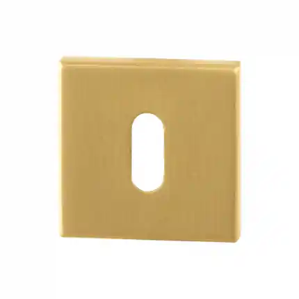 Sleutelrozet 50x50x8mm PVD mat messing Gecertificeerd