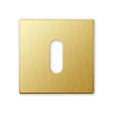 Rechtstreeks Van De Fabrikant 1291/B sleutelrozet 50x6mm satin messing