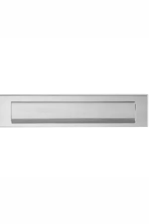 Briefplaat rechthoekig Met Valklep RVS 340 x 75 mm Nieuw
