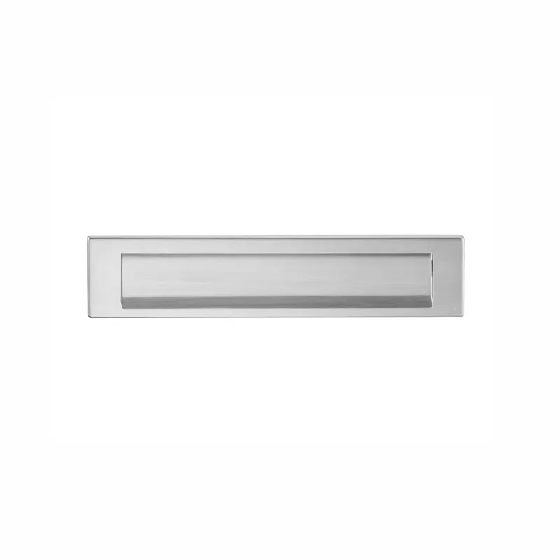 Briefplaat rechthoekig Met Valklep RVS 340 x 75 mm Nieuw