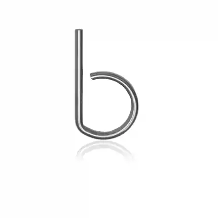 Gratis Retour RVS huisnummer letter ‘B’, 10 x 130 mm grijs