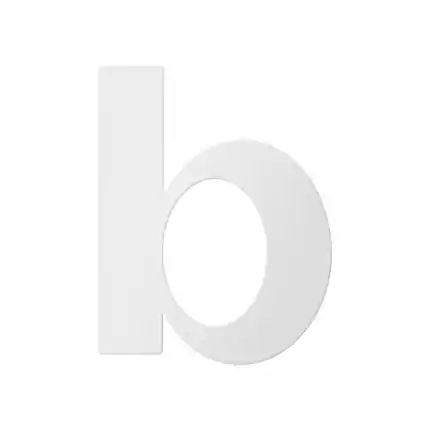 Huisnummer toevoeging letter ‘B’ wit, 110 mm Beperkte Voorraad