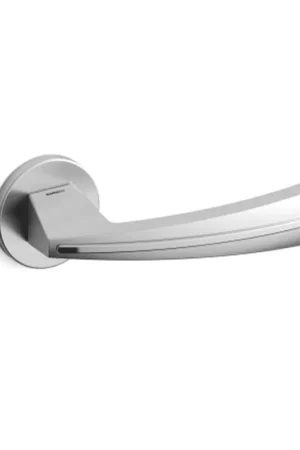 1141 Bix deurkruk op rozet, satinchrome/chrome Gratis Retour
