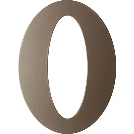 Direct Beschikbaar Mocca blend huisnummer 0 plat, 150 mm