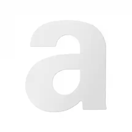 Huisnummer toevoeging letter ‘A’ wit, 110 mm Laatste Versie