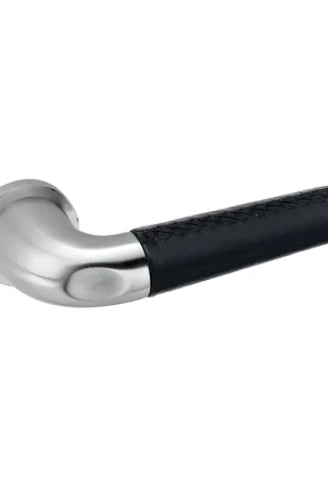 Deurkruk DRIVE zwart met rond rozet carbonlook Gratis Retour