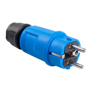 STEKKER BLAUW 2P 16A 250V Populair